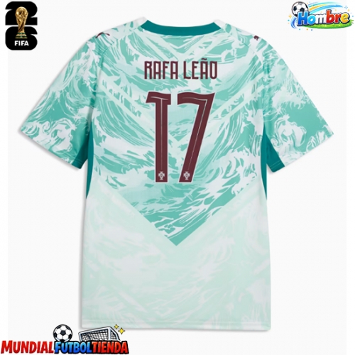Camiseta Portugal Rafael Leao #17 Segunda Equipación Replica Mundial 2026 mangas cortas